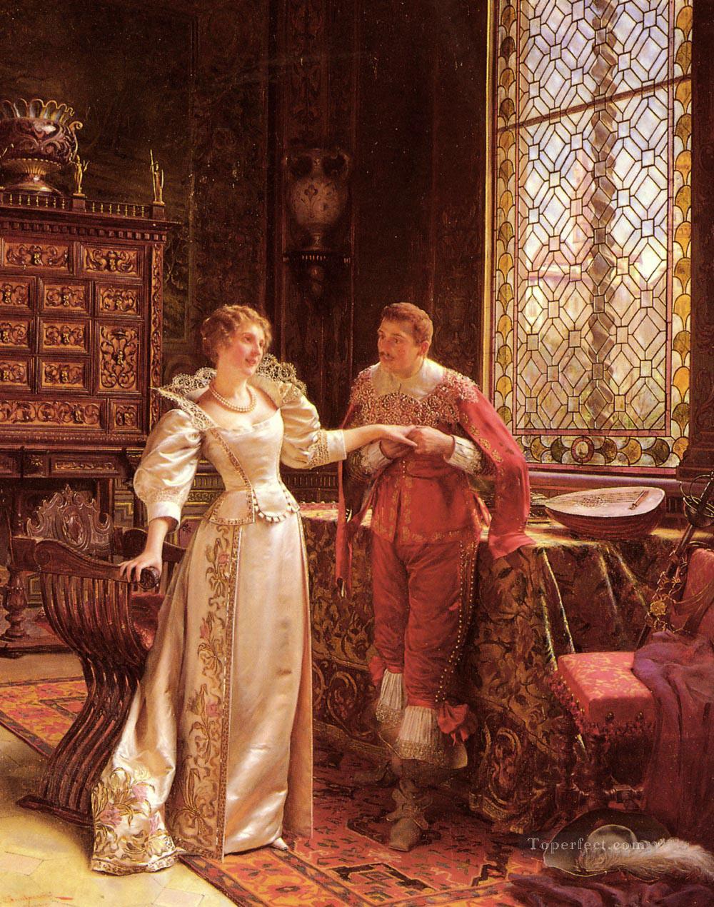 La Demande En Mariage lady Frederic Soulacroix Oil Paintings